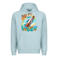 Blue Mist Salty vibes Premium Hoodie - FaDigitalArtStudio