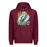 Burgundy Salty vibes Premium Hoodie - FaDigitalArtStudio