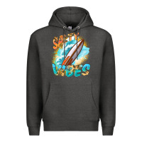Charcoal Heather Salty vibes Premium Hoodie - FaDigitalArtStudio