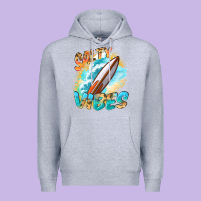 Salty Vibes Premium Hoodie Designed By Fadigitalartstudio