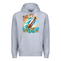 Heather Grey Salty vibes Premium Hoodie - FaDigitalArtStudio