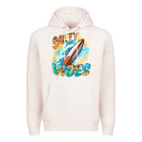 Pale Pink Salty vibes Premium Hoodie - FaDigitalArtStudio