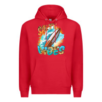 Red Salty vibes Premium Hoodie - FaDigitalArtStudio