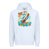 White Salty vibes Premium Hoodie - FaDigitalArtStudio