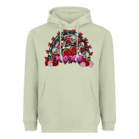 Matcha skull xoxo rainbow valentine's day Heavyweight Hoodie - FaDigitalArtStudio