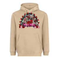 Mushroom skull xoxo rainbow valentine's day Heavyweight Hoodie - FaDigitalArtStudio