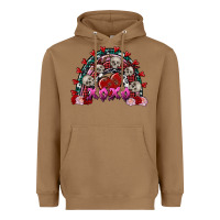 Toasted Coconut skull xoxo rainbow valentine's day Heavyweight Hoodie - FaDigitalArtStudio