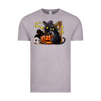 Vintage Zinc halloween black cats Vintage Tee - LillyAllenDesigns