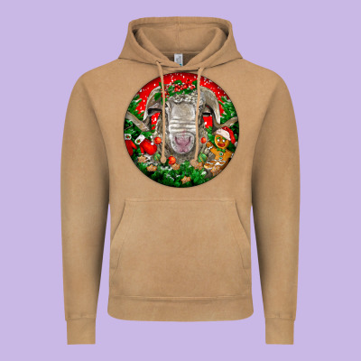 Christmas Rambouillet Sheep Vintage Hoodie Designed By Lillyallendesigns