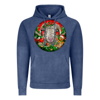 Vintage Denim christmas rambouillet sheep Vintage Hoodie - LillyAllenDesigns