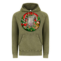 Vintage Olive christmas rambouillet sheep Vintage Hoodie - LillyAllenDesigns