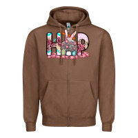 Chestnut Easter Day Hop bunny Zipper Hoodie - OliviaCreatesArt