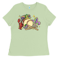 Matcha mardi gras baseball Ladies Tee - MaliasSmallBusiness