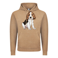 Vintage Coffee beagle puppy Vintage Hoodie - LillyAllenDesigns