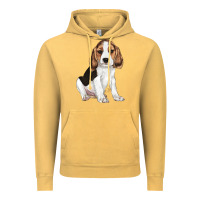Vintage Mustard beagle puppy Vintage Hoodie - LillyAllenDesigns