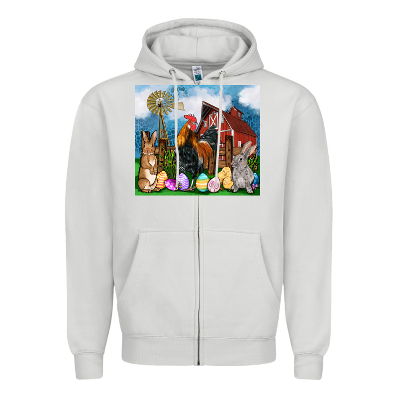 Farm Animals 20oz Zipper Hoodie by OliviaCreatesArt | Teevron