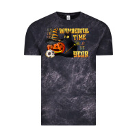 Cloud Black wonderful time of the year halloween Vintage Tee - LillyAllenDesigns