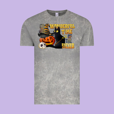 Wonderful Time Of The Year Halloween Vintage Tee Designed By Lillyallendesigns