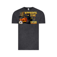 Vintage Black wonderful time of the year halloween Vintage Tee - LillyAllenDesigns