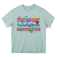 Arona everyone communicates differently Heavy Core Tee - MaliasSmallBusiness