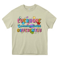 Mossy everyone communicates differently Heavy Core Tee - MaliasSmallBusiness