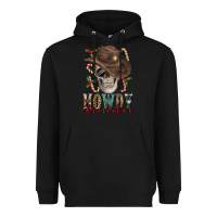 Black howdy christmas skull Heavyweight Hoodie - FaDigitalArtStudio
