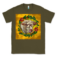 Army Green christmas charolais cow face Classic Tee - LillyAllenDesigns