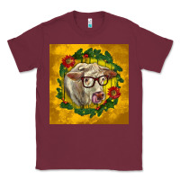 Burgundy christmas charolais cow face Classic Tee - LillyAllenDesigns