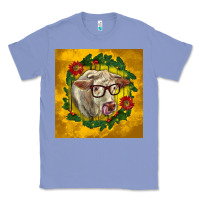 Colony Blue christmas charolais cow face Classic Tee - LillyAllenDesigns