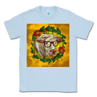 Dusty Blue christmas charolais cow face Classic Tee - LillyAllenDesigns