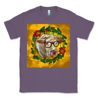 Lavender christmas charolais cow face Classic Tee - LillyAllenDesigns