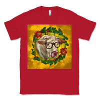 Red christmas charolais cow face Classic Tee - LillyAllenDesigns