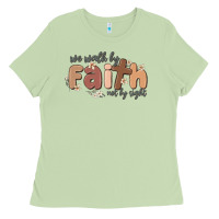 Matcha we walk by faith not by sight Ladies Tee - MaliasSmallBusiness