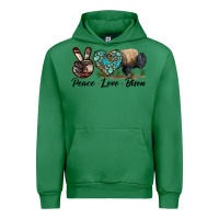 Emerald Peace lLve Bison Urban Hoodie - LillyAllenDesigns