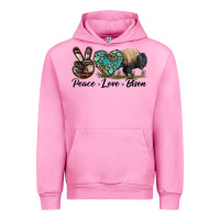 Fuchsia Pink Peace lLve Bison Urban Hoodie - LillyAllenDesigns