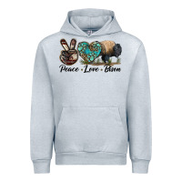 Heather Grey Peace lLve Bison Urban Hoodie - LillyAllenDesigns