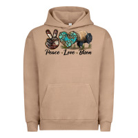 Pigment Burro Peace lLve Bison Urban Hoodie - LillyAllenDesigns