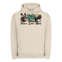Pigment French Oak Peace lLve Bison Urban Hoodie - LillyAllenDesigns
