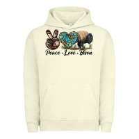 Pigment Pistachio Peace lLve Bison Urban Hoodie - LillyAllenDesigns