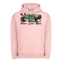 Pigment Salmon Peace lLve Bison Urban Hoodie - LillyAllenDesigns