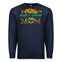 Navy loud and proud mom Premium Sweatshirt - BundleAndBundleShop