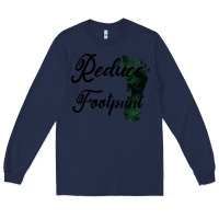Navy Climate Change Reduce Your Carbon Footprint Gift Long Sleeve Tee - Bettercallsaul