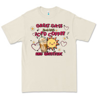 Bone great days start with iced coffee and gratitude Premium Tee - MaliasSmallBusiness