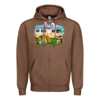 Chestnut Easter Day camper Zipper Hoodie - OliviaCreatesArt