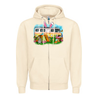 Sandshell Easter Day camper Zipper Hoodie - OliviaCreatesArt