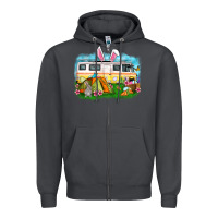 Smoke Easter Day camper Zipper Hoodie - OliviaCreatesArt