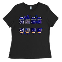Black valentine's day school pencils navy blue Ladies Tee - MaliasSmallBusiness