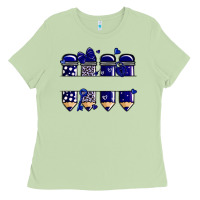 Matcha valentine's day school pencils navy blue Ladies Tee - MaliasSmallBusiness