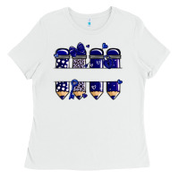 White valentine's day school pencils navy blue Ladies Tee - MaliasSmallBusiness