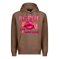 Chestnut Kiss me i'm so confused Valentine's Day Premium Hoodie - FaDigitalArtStudio